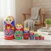 DAGLLGEW 7Pcs/Set Russian Nesting Dolls, Wooden Matryoshka Doll Set with Girls Printing Effortless Disassembly & Assembly Nesting Dolls for Collection Decoration Matryoshka Doll Russian view 2