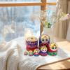 DAGLLGEW 7Pcs/Set Russian Nesting Dolls, Wooden Matryoshka Doll Set with Girls Printing Effortless Disassembly & Assembly Nesting Dolls for Collection Decoration Matryoshka Doll Russian view 3