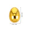 Toyvian 12 Pcs Golden Easter Eggs: 2. 36 Inch Plastic Fillable Eggs for Easter Hunt, Party Favors, Basket Stuffer, Classroom Prize Supplies & Decorations view 3