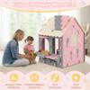 Kids Playhouse with Kitchen Pretend Play, Soft & Sturdy EVA Material, Easy to Assemble Indoor Playhouse for Pretend Play Fun (Pink) view 2