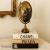 13" Brass World Globe for Adults, Table Top Decorative, Antique Globe Engraved Armillary, Educational Learning Gifts view 2