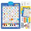 Alphabet Wall Chart for Kids, English and Spanish Learning Poster with Sounds, Bilingual Alphabet Numbers Poster, Interactive view 3