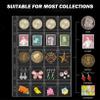10 Sheets Coin Sleeves, Eva Clear Coin Holder Binder Sheets with Pockets Compatible with Collecting Binder of 4-Ring view 4