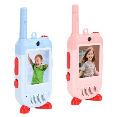ciciglow Video Walkie Talkies for Kids, Rechargeable Kids Talkies 2 Pack, Indoor Outdoor Toys for Game Party Camping, for Aged 3 4 5 6 7 8 9 Girls Boys