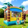 14FT Bounce House - 100% PVC Inflatable Castle for Kids, Easy Setup Outdoor Bouncy House for Parties, Holidays, and Yard Fun (Palm Tree, 13.5FT) view 1
