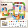 YELEONGY 121PCS Trackfusion Magnetic Monorail -Magnetic Train Set for Kids Ages 4-8, Rail Cube Magnetic Monorail & Gravity Tracks, Children's Birthday Gifts view 2