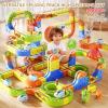 YELEONGY 121PCS Trackfusion Magnetic Monorail -Magnetic Train Set for Kids Ages 4-8, Rail Cube Magnetic Monorail & Gravity Tracks, Children's Birthday Gifts view 4