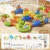 YELEONGY 160PCS Trackfusion Magnetic Monorail -Magnetic Train Set for Kids Ages 4-8, Rail Cube Magnetic Monorail & Gravity Tracks, Children's Birthday Gifts view 2