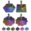 4Pack 3D Printed Expanded Sensory Fidget Star with Handle, 3D Printed Handheld Star Sensory Fidget Toy for ADHD, Autism & Anxiety, Ideal Valentines Day Birthday Gifts (Iridescent) view 1