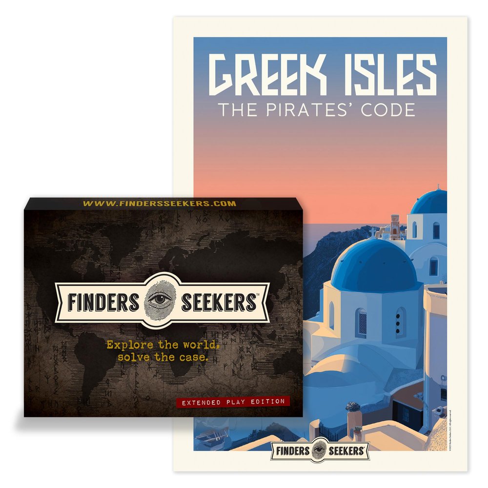 Finders Seekers Mystery Game | Greek Isles: The Pirates' Code - Be a Detective and Investigate an Unsolved Case, Escape Room Style Puzzles, for Game Night, Date Night, or Solo