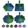 4Pack 3D Printed Expanded Sensory Fidget Star with Handle, 3D Printed Handheld Star Sensory Fidget Toy for ADHD, Autism & Anxiety, Ideal Valentines Day Birthday Gifts (Laser Green) view 1