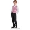 YEMYIQZ Kids Sequin Vest with Bowtie for Boy Girls Sparkly Shiny Vest Sleeveless V Neckline Disco Shirt Dance Party Costume (Pink, S) view 3