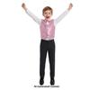 YEMYIQZ Kids Sequin Vest with Bowtie for Boy Girls Sparkly Shiny Vest Sleeveless V Neckline Disco Shirt Dance Party Costume (Pink, S) view 4