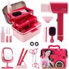Hair Salon Toys for Girls 3-8,Pretend Hair Styling Set Barber Accessories Makeup Kit with Interactive Lights & Sounds,Educational Dress-Up Toy Vanities Birthday Gifts for Kids Ages 3,4,5,6,7,8 view 1