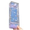 Acrylic Cherry Blossom Oil Leak Hourglass for Stress Relief, Creative Decor (Tube Pack 12 Units (6Tube Purple, 6Tube Pink)) view 1