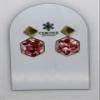 Handmade Resin Earrings with Natural Shells  Hexagon Gold Dangle Earrings  Ready to Ship  Unique Christmas Gift for Her (Red) view 2