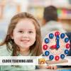 Genrico Analog Clock Teaching Set: Wooden Learning Time Clock with 18 Cards, Educational Tool, Hands-on Activity | Educ Practice Resource view 2
