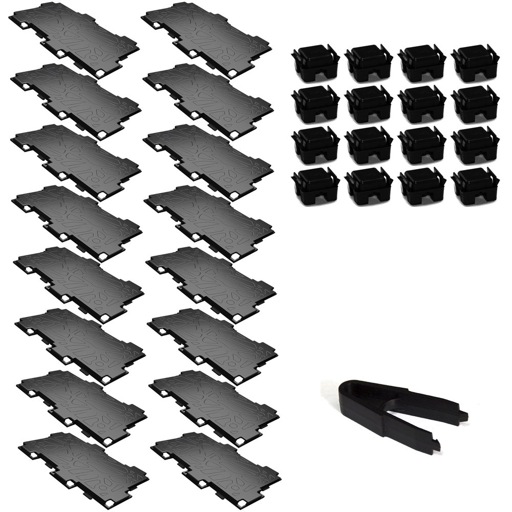Oakland Living Zen/2 Half Cube Facet - 16 Facet Set Black