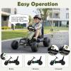 Costzon Kids Pedal Go Kart, 4-Wheel Ride On Toy with Gear Shifter, Handbrake, Adjustable Seat, Steering Wheel & Non-Slip Big Wheels, Off-Road Pedal Go Cart for Boys & Girls Aged 3+ (Green) view 3