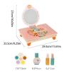 Kids Play Vanity, Wooden Dressing Table, Pretend Play Girls Vanities Set with Mirror, Plays Vanity for Dress Up Christmas, Kids Room Accessories for Home Children, 11.61x10.63x9.25in view 2
