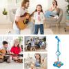Kids Microphone with Stand- All in on-e Microphone Toy for Birthday Parties Singing, kar-aoke Machine Toy with Speaker & Flashing Stage Lights view 4