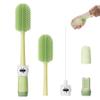 1Set Baby Bottle Cleaner Brush, 4-in-1 Practical Baby Bottle Brushes with Long Handle for Breast Pumps, Nipples, Straw, More Green.. view 1