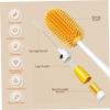 1Set Baby Bottle Cleaner Brush, 4-in-1 Practical Baby Bottle Brushes with Long Handle for Breast Pumps, Nipples, Straw, More Yellow.. view 2