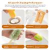 1Set Baby Bottle Cleaner Brush, 4-in-1 Practical Baby Bottle Brushes with Long Handle for Breast Pumps, Nipples, Straw, More Yellow.. view 3