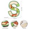 Wepagview 3D Layered Safari Nursery Wooden Letters for Wall Decor, 11.8" Green Large Baby Name Sign for Nursery, Animal Wood Alphabet Letter S Kids Room Initials for Front Door Shelf Home Decorations view 3