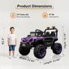 12V Electric Ride-on Car for Kids, Equipped with Dual 380W 16,000RPM Motors, Bluetooth Music Player, LED Lights and Safety Belt, an Ideal Gift for Boys and Girls view 2