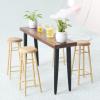 1:12 Miniature Bar Table Set, Wooden Dollhouse Natural Wood Finish, Doll Furniture (1 Table) view 3