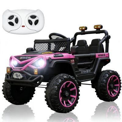 12V Electric Ride-on Car for Kids, Equipped with Dual 380W 16,000RPM Motors, Bluetooth Music Player, LED Lights and Safety Belt, an Ideal Gift for Boys and Girls