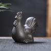 Tea Pets-Purple Sand Twelve Zodiac Tea Pet Creativity Can Be Raise Tea Play Accessories Cute Dragon Statue Tea Set Ornament (Black-L) view 1