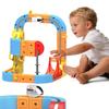 Electric Train Set for Kids,62PCS 3D Racing Track Set with Electric Train,Race Car Track Easy,Motorized Car, STEM Learning Gift view 1