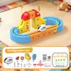 Electric Train Set for Kids,62PCS 3D Racing Track Set with Electric Train,Race Car Track Easy,Motorized Car, STEM Learning Gift view 3