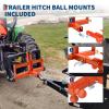 FinerFurnis Heavy Duty 3-Point Quick Hitch Receiver for Tractor  Category 1, 10,000 lbs Capacity, Suitcase Weight Brackets & Towing Ball Included, Compatible with Kubota, Kioti, Yanmar  view 2