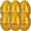 6 Pcs 10 Inch Transparent Easter Eggs with Handles Giant Clear Easter Egg Jumbo Fillable DIY Easter Egg (Gold 10 Inch ) view 1