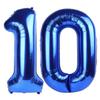10 Number Balloons, Dark Blue Balloons for Man Woman 10th Birthday Decoration, Foil Number Ballon for 10, 100 Anniversary, Bridal Shower, Graduation, Halloween, Christmas, New Year view 1