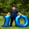 10 Number Balloons, Dark Blue Balloons for Man Woman 10th Birthday Decoration, Foil Number Ballon for 10, 100 Anniversary, Bridal Shower, Graduation, Halloween, Christmas, New Year view 2