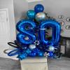 10 Number Balloons, Dark Blue Balloons for Man Woman 10th Birthday Decoration, Foil Number Ballon for 10, 100 Anniversary, Bridal Shower, Graduation, Halloween, Christmas, New Year view 3
