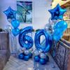 10 Number Balloons, Dark Blue Balloons for Man Woman 10th Birthday Decoration, Foil Number Ballon for 10, 100 Anniversary, Bridal Shower, Graduation, Halloween, Christmas, New Year view 4