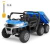 24V Ride on Dump Truck for Kids, 2 Seater Ride on Cars with Auto-Lifting Bed, Shovel,4x75w Motors, Music, LED Light, Parent Remote Control & 6 Wheels,Perfect Ride on Truck Gift for Boys Girls view 3