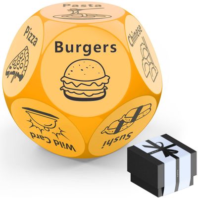 Valentines Day Gifts for Her Him, Date Night Dice for Ideas Food Decision Dice Games for Men Women Wife Husband Boyfriend Girlfriend Couples, Funny Gift Dating Food Choice for Birthday Anniversary