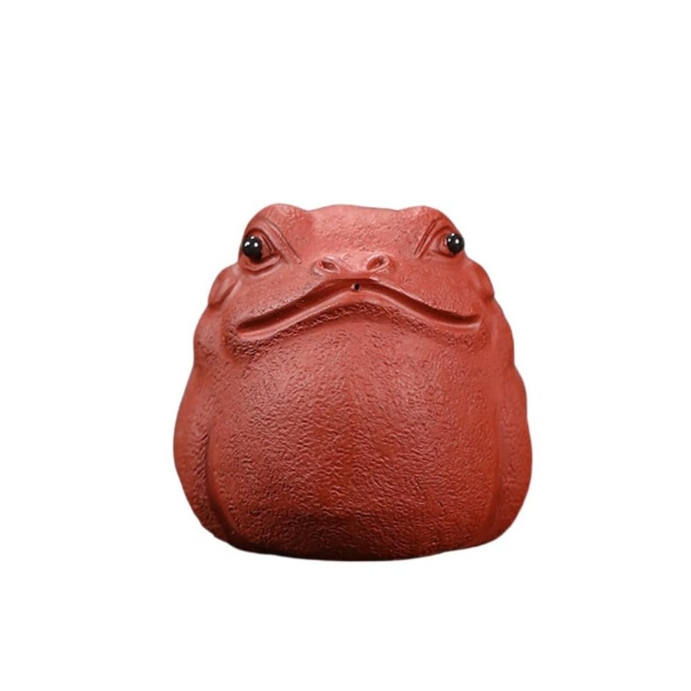 Tea Pets-Purple Sand Golden Toad Tea Pet Personalized Creative Tea Play Tea Table Soaking Nourishing Small Sculptures Kung Fu Tea Set Decoration (Red)