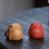 Tea Pets-Purple Sand Golden Toad Tea Pet Personalized Creative Tea Play Tea Table Soaking Nourishing Small Sculptures Kung Fu Tea Set Decoration (Red) view 2