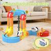 Electric Train Set for Kids,114PCS 3D Racing Track Set with Electric Train,Race Car Track Easy,Motorized Car, STEM Learning Gift view 2