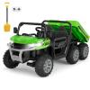 24V Ride on Dump Truck for Kids, 2 Seater Ride on Cars with Auto-Lifting Bed, Shovel,4x75w Motors, Music, LED Light, Parent Remote Control & 6 Wheels,Perfect Ride on Truck Gift for Boys Girls view 2