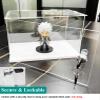 Acrylic Display Case for Action Figures Collectibles, Transparent Acrylic Storage Box Dustproof Protection, Diorama Model Trophy Countertop Show Box(25x25x55cm(10x10x22in)) view 3