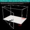 Acrylic Display Case for Action Figures Collectibles, Transparent Acrylic Storage Box Dustproof Protection, Diorama Model Trophy Countertop Show Box(25x25x55cm(10x10x22in)) view 4