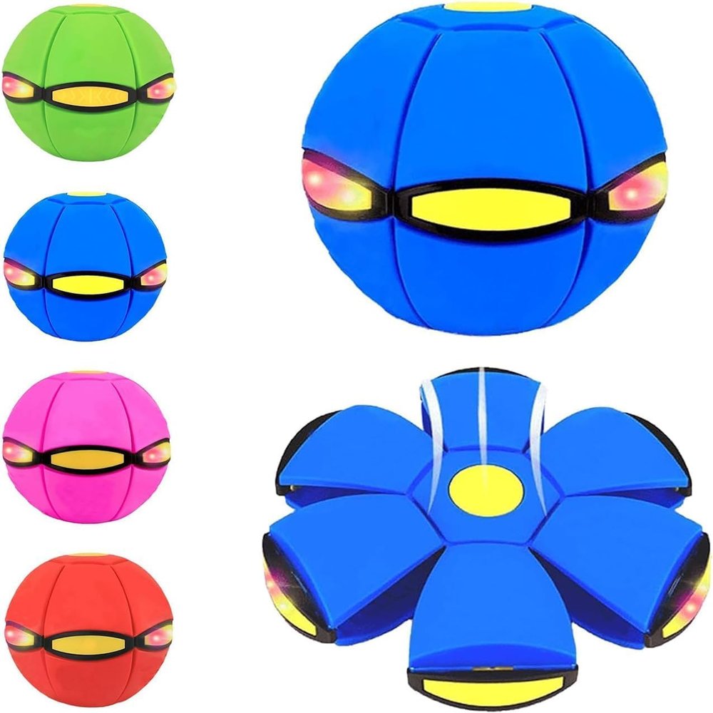 AITIDE Magic Bouncing Ball, Magic Bouncing Ball with 6 Light, Dual Form Freely Switchable, Parent-Child Interaction Suitable for Indoor & Outdoor Use (Blue)